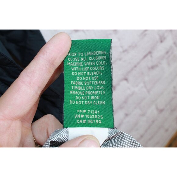 LL Bean Meridian Rain Coat Full Zip Nylon Black Size XXS - Picture 9 of 12